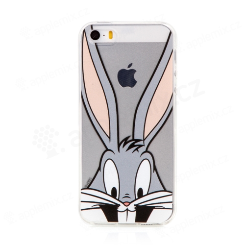 Kryt Rabbit Bugs pre Apple iPhone 5 / 5S / SE - gumový - priehľadný