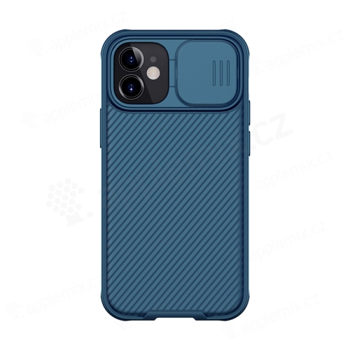 Kryt NILLKIN CamShield pro Apple iPhone 12 mini - MagSafe magnety + krytka kamery - tmavě modrý