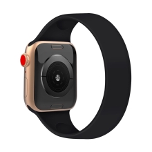 Řemínek pro Apple Watch 45mm / 44mm / 42mm - bez spony - silikonový -  velikost L - černý