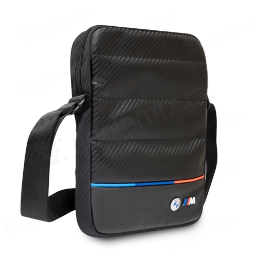 Puzdro BMW Tricolor Carbon pre Apple iPad 9,7" - 11" - syntetická koža - čierne