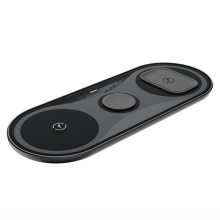 3v1 nabíjecí stanice Qi  pro Apple iPhone + AirPods + Watch - 15W - černá