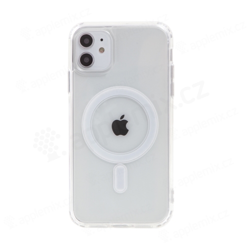 Kryt pre Apple iPhone 11 - Kompatibilný s MagSafe - plast / guma - priehľadný