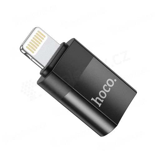Přepojka / adaptér HOCO - USB-C samice na Lightning samec - kovová - šedá