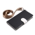 Puzdro pre Apple iPhone Xs Max - umelá koža - textilná šnúrka - biele s bodkami / čierne
