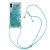 Kryt pre Apple iPhone X / Xs - Šnúrka - Pohyblivé trblietky - Zelené srdce