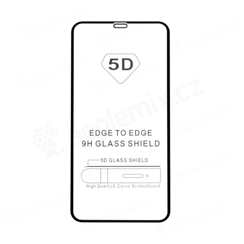 Tvrzené sklo (Tempered Glass) "5D" pro Apple iPhone Xs Max / 11 Pro Max - 2,5D - černý rámeček - čiré - 0,3mm