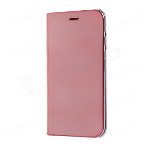 Pouzdro pro Apple iPhone 7 / 8 / SE (2020) / SE (2022) - plast / umělá kůže - stojánek - růžové