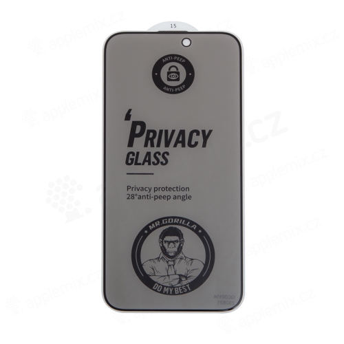 Tvrdené sklo pre Apple iPhone 15 Pro Max - predné - ochrana súkromia - 2,5D - 0,3 mm