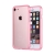 Rámeček / bumper pro Apple iPhone 7 / 8 - guma / plast - průhledný / růžový