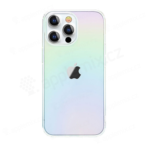 Kryt KINGXBAR Nebula pro Apple iPhone 13 Pro - duhové odlesky - plastový / gumový - průhledný