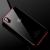 Kryt CAFELE pro Apple iPhone X - gumový / pokovené hrany - průhledný / červený