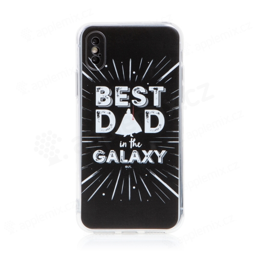Kryt STAR WARS pro Apple iPhone X / Xs - Best Dad In The Galaxy - gumový