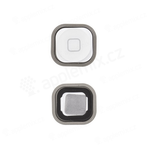 Tlačítko Home Button se silikonovou podložkou pro Apple iPod touch 5.gen. / 6.gen. - bílé - kvalita A+