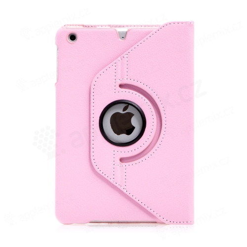 Pouzdro / kryt pro Apple iPad mini / mini 2 / mini 3 - 360° otočný držák - světle růžové