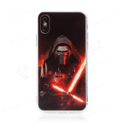 Kryt STAR WARS pro Apple iPhone X / Xs - Kylo Ren - gumový - černý