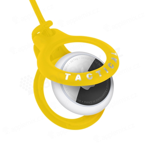 Kryt/púzdro pre Apple AirTag TACTICAL Beam - so šnúrkou na zavesenie - plast - žltý