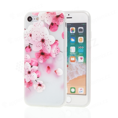 Kryt pro Apple iPhone 7 / 8 - kvetoucí sakura - gumový - matný