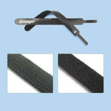Pásek pro organizování kabelů ESSAGER - se suchým zipem - černý
