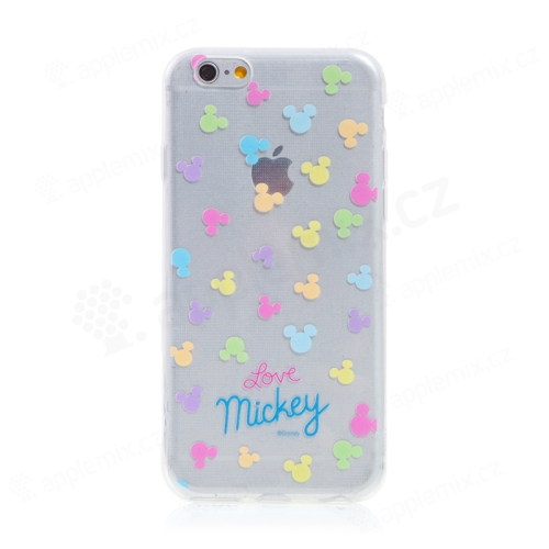 Kryt Disney pro Apple iPhone 6 / 6S - hlavy myšáka Mickeyho - gumový - barevný