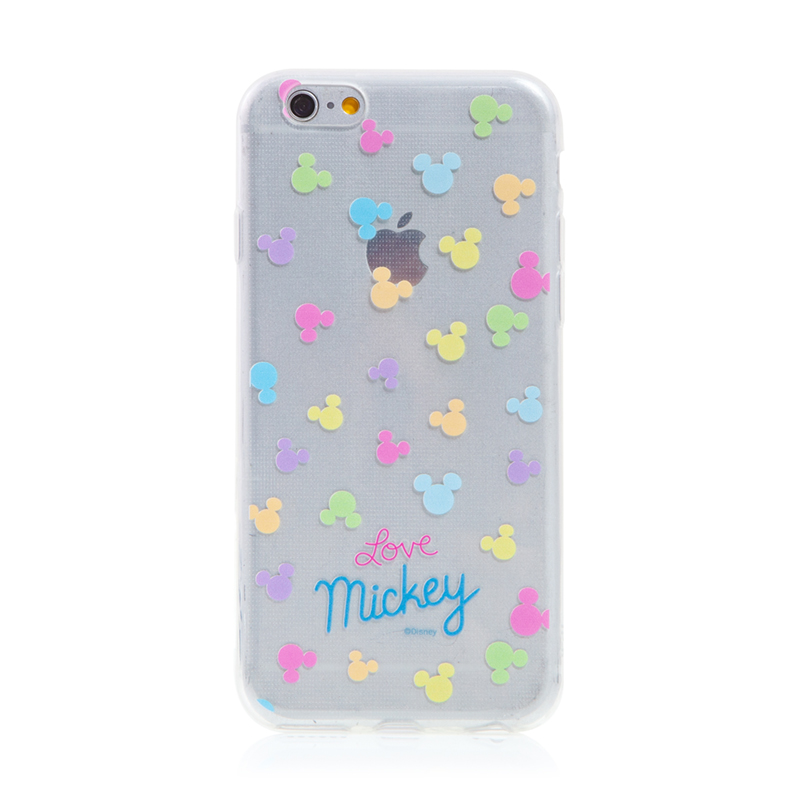 Kryt Disney pro Apple iPhone 6 / 6S - hlavy myšáka Mickeyho - gumový - barevný