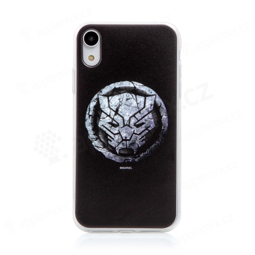 Kryt MARVEL pre Apple iPhone Xr - Black Panther - gumový - čierny