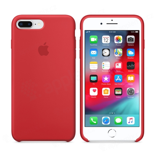 Originální kryt pro Apple iPhone 7 Plus / 8 Plus - silikonový - červený