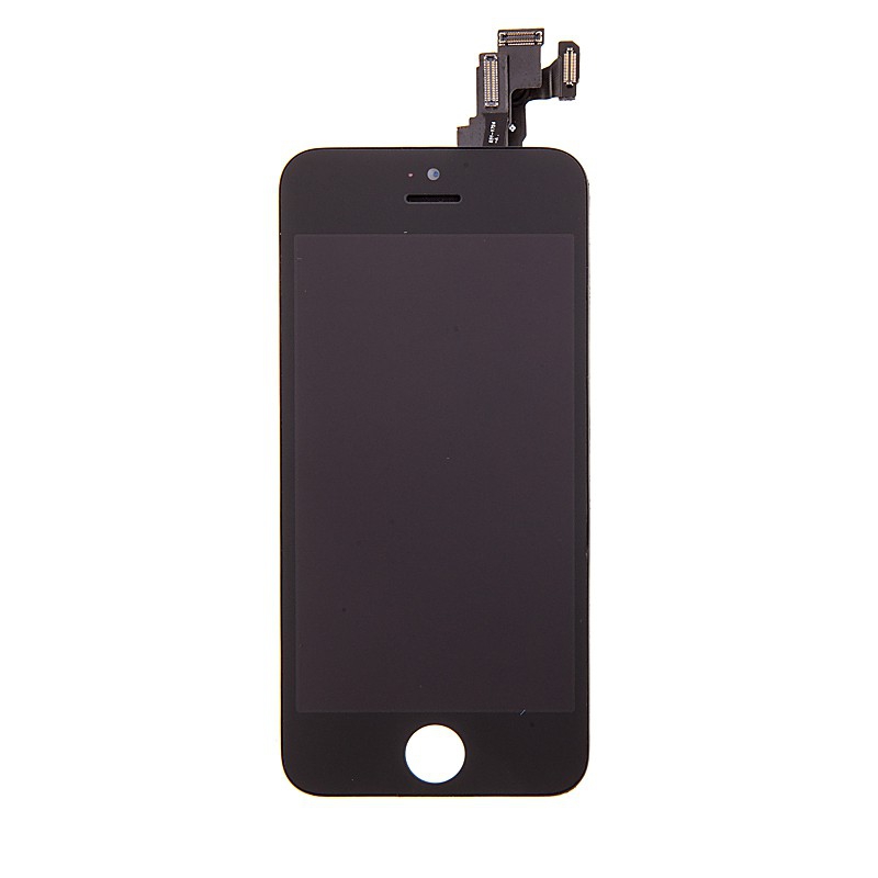 Kompletně osazená přední čast (LCD panel, touch screen digitizér atd.) pro Apple iPhone 5C - černý - kvalita A+