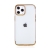 Kryt FORCELL Electro pro Apple iPhone 12 Pro Max - gumový - průhledný / zlatý