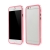 Plasto-gumový rámeček / bumper pro Apple iPhone 6 / 6S - světle růžový s průhledným pruhem