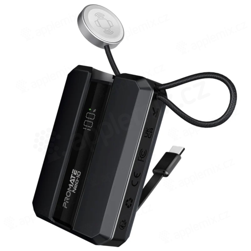 Externá batéria / Power Bank PROMATE NEO 10- USB-C + Lightning + Watch - 10000 mAh - čierna