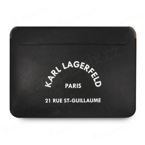 Pouzdro KARL LAGERFELD pro Apple MacBook 13" / 14" - Karlova adresa - umělá kůže - černé