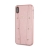 Kryt GUESS Kaya pro Apple iPhone Xs Max - plastový / umělá kůže - Rose Gold růžový