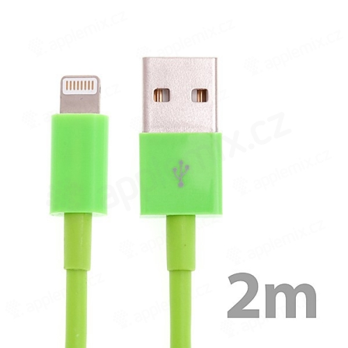 Synchronizační a nabíjecí kabel Lightning pro Apple iPhone / iPad / iPod - silný - zelený - 2m
