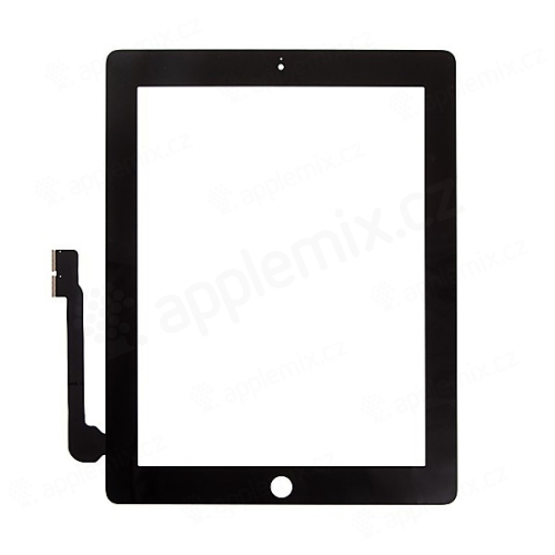 Dotykové sklo (touch screen) pro Apple iPad 3. / 4.gen. - černé - kvalita A