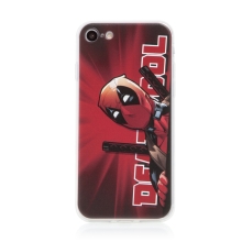 Kryt MARVEL pro Apple iPhone 7 / 8 / SE (2020) / SE (2022) - gumový - Deadpool - červený