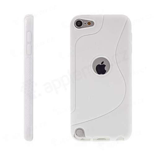 Kryt pro Apple iPod touch 5. / 6.gen. gumový výřez pro logo bílý