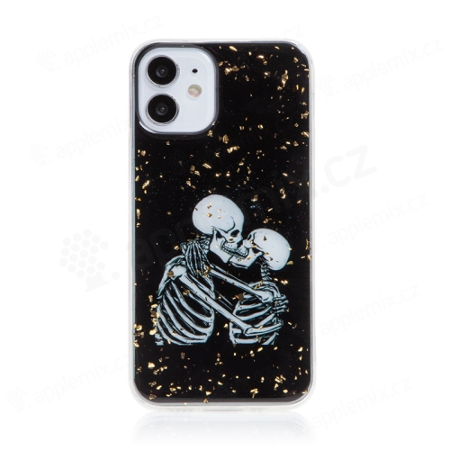 Kryt pre Apple iPhone 12 mini - gumový - skeletons in love