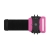 Športové puzdro / obal pre Apple iPhone - tkanina / silikón - remienok na ruku - čierny / ružový