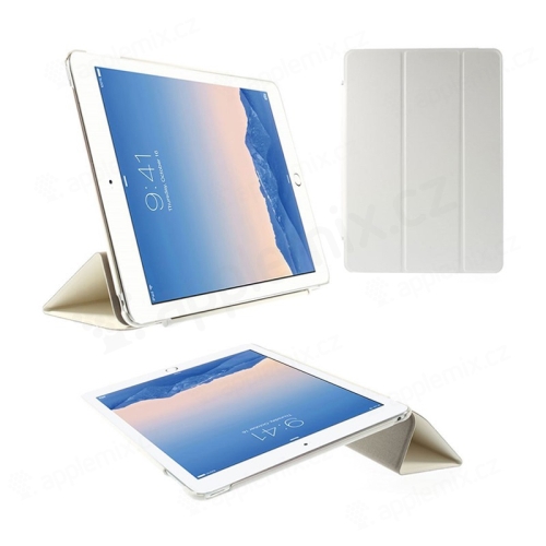 Pouzdro / obal pro Apple iPad Air 2 - funkce uspání a probuzení / stojánek / výřez pro logo - bílé