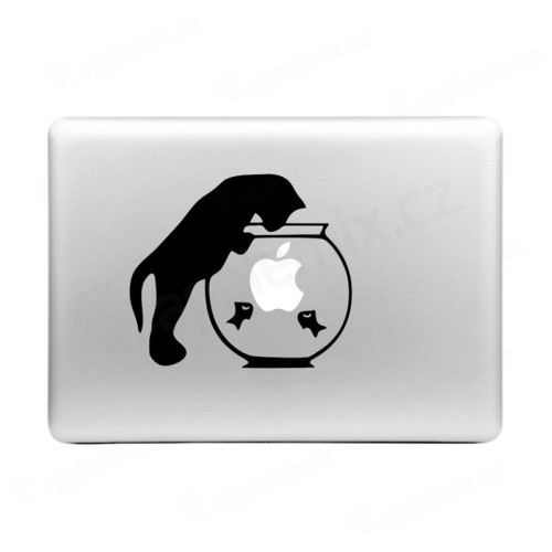 Nálepka ENKAY Hat-Prince pre Apple MacBook - mačka & akvárium
