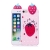 Kryt pro Apple iPhone 7 / 8 - 3D jahoda - gumový -růžový / jahoda a puntíky