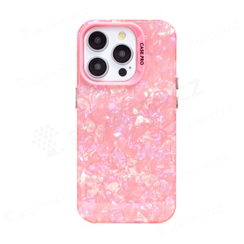 Kryt pre Apple iPhone 15 Pro - plastový / gumový - perleťový - svetlo ružový