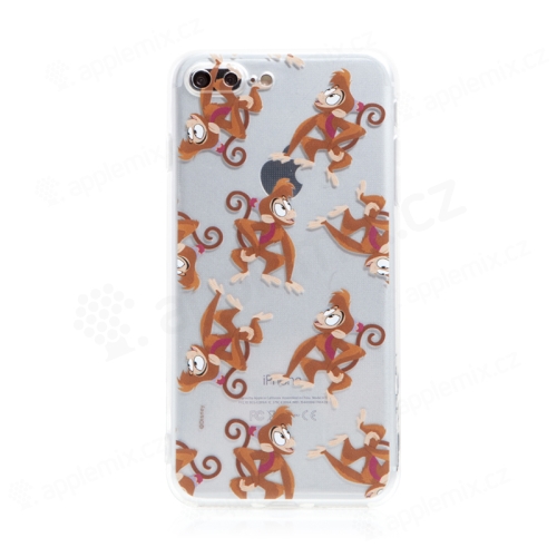 Kryt DISNEY pro Apple iPhone 7 Plus / 8 Plus - Aladin - Aladinova opička Abu - gumový - průhledný