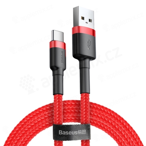 Synchronizačný a nabíjací kábel BASEUS USB-A / USB-C - 50 cm - čierny / červený