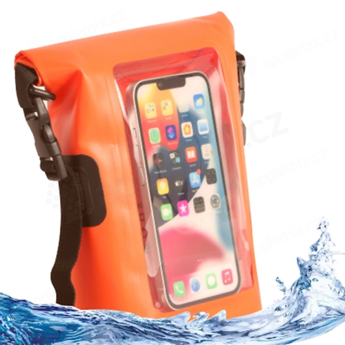 SWISSTEN Vodotesné puzdro pre Apple iPhone a iné zariadenia - 2l - oranžové