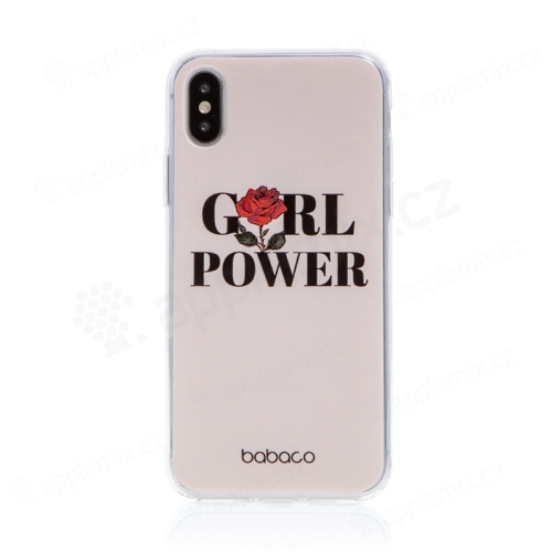 Kryt BABACO pro Apple iPhone Xs Max - gumový - GIRL POWER