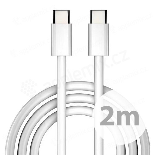 Synchronizačný a nabíjací kábel USB-C / USB-C pre zariadenia Apple - 2 m - Biely