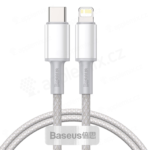 Synchronizačný a nabíjací kábel BASEUS - USB-C - Lightning - biely - 1 m
