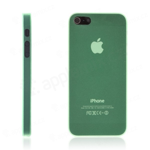 Ultra tenký ochranný kryt pro Apple iPhone 5 / 5S / SE (tl. 0,3 mm) - matný - zelený