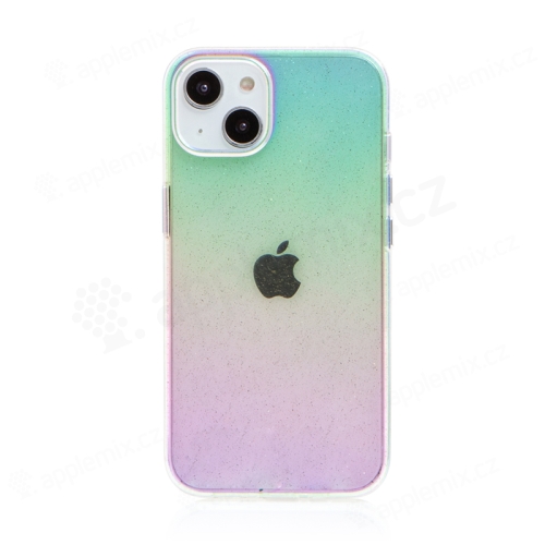 Kryt KINGXBAR Elegant pro Apple iPhone 13 - plastový / silikonový - barevný přechod + třpytky